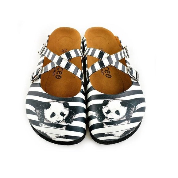 Goby Shoes - Black & White Panda Clogs - Picture 2 of 6